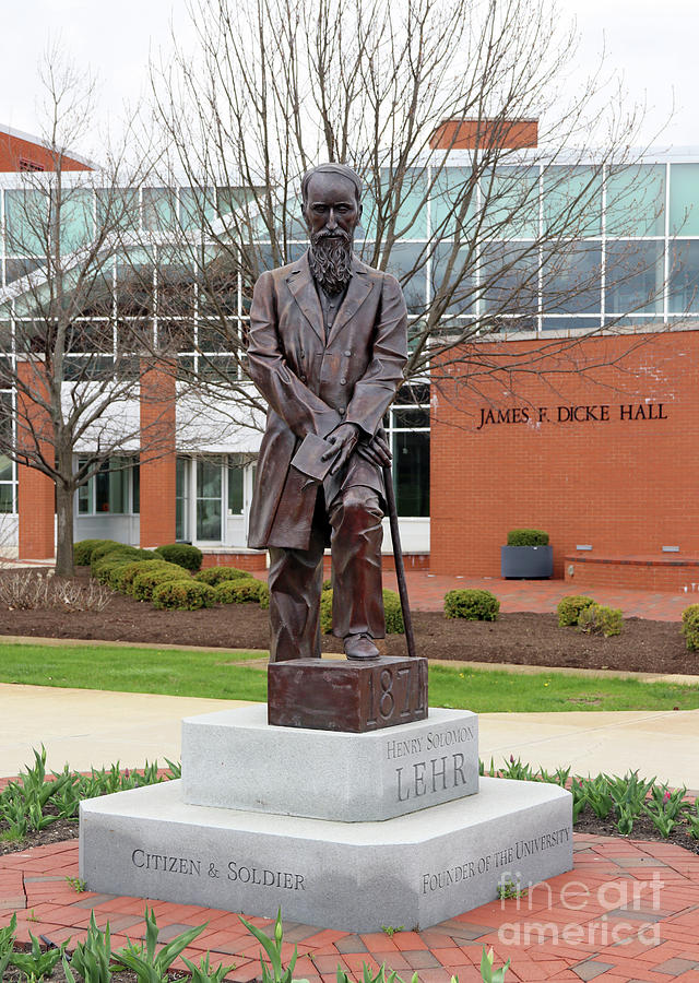 Henry Solomon Lehr Statue  Ohio Northern University  7437 Photograph by Jack Schultz