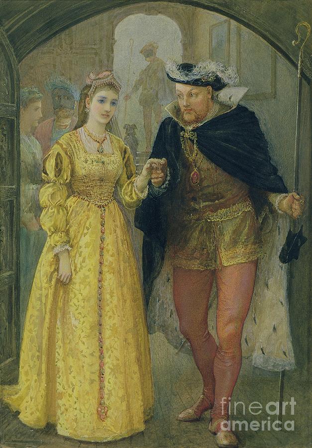 Henry VIII and Anne Boleyn  Painting by Arthur Hopkins