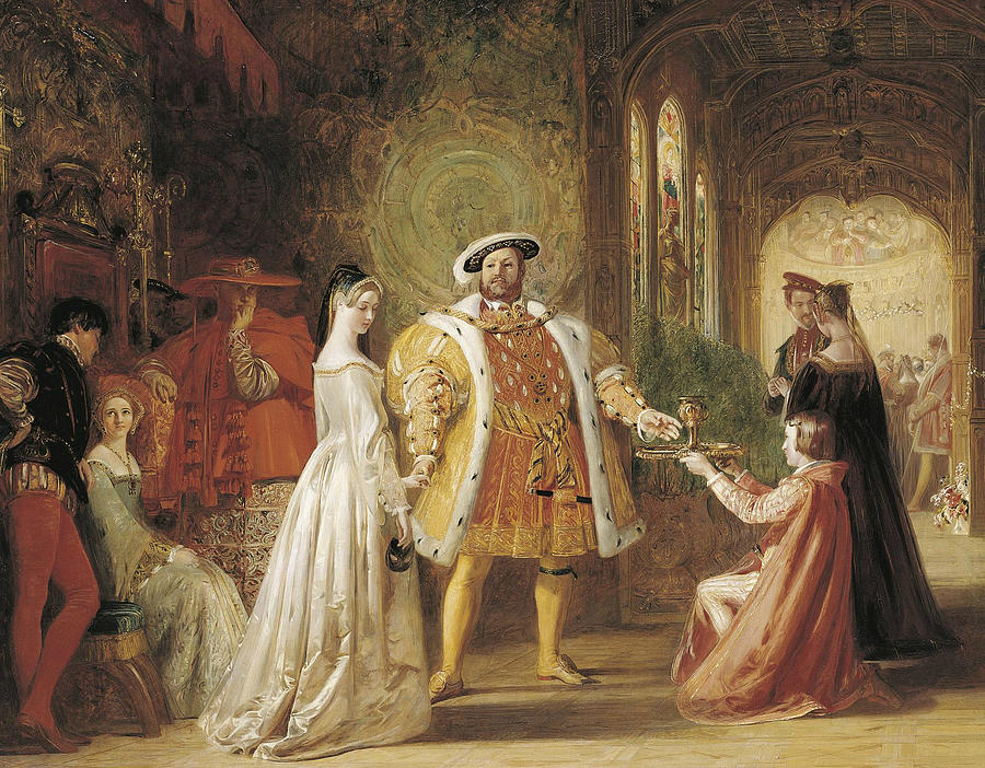Henry VIIIs First Interview with Anne Boleyn Painting by Daniel Maclise