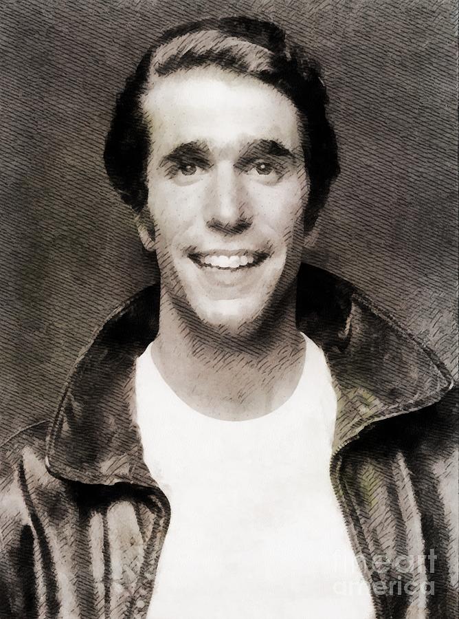 Hollywood Painting - Henry Winkler, The Fonzie by Esoterica Art Agency