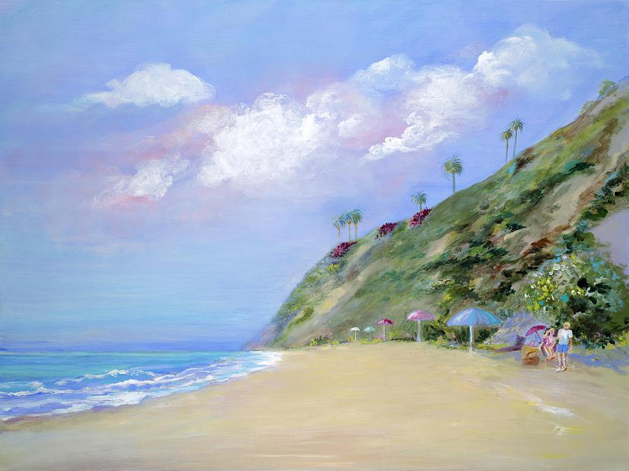 Santa Barbara California Painting - Henrys Beach Santa Barbara by Jan  Turner