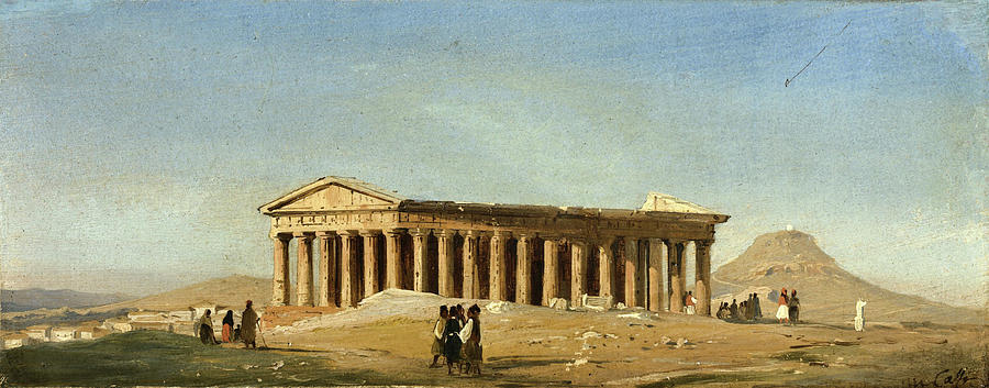 Hephaestus Temple. Athens Painting by Ippolito Caffi