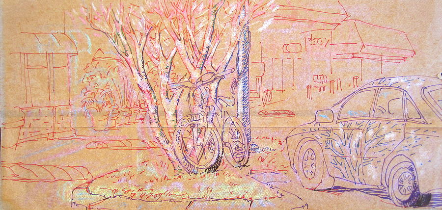 Radical Reconstruction Mixed Media - Her Car by Radical Reconstruction Fine Art Featuring Nancy Wood