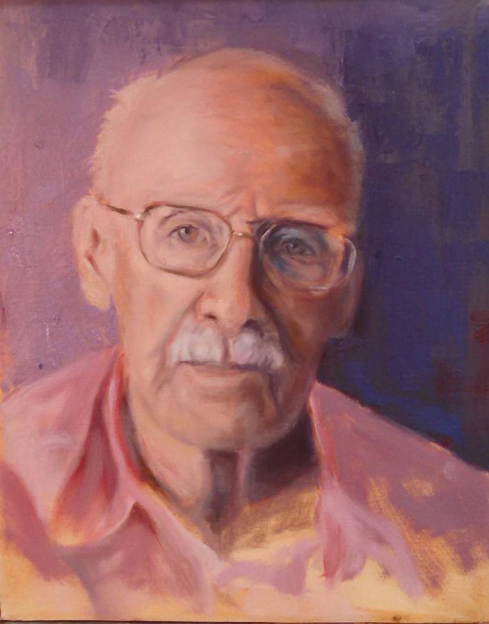 Elderly Man Painting - Her Father by Marcia Hochstetter Elderly Man Painting - Her Father by Marcia Hochstetter