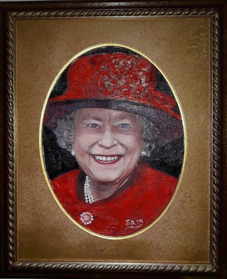Her Majesty Queen Elizabeth  Painting by Sam Shaker