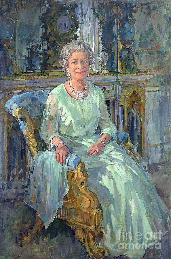 Her Majesty the Queen Painting by Susan Ryder