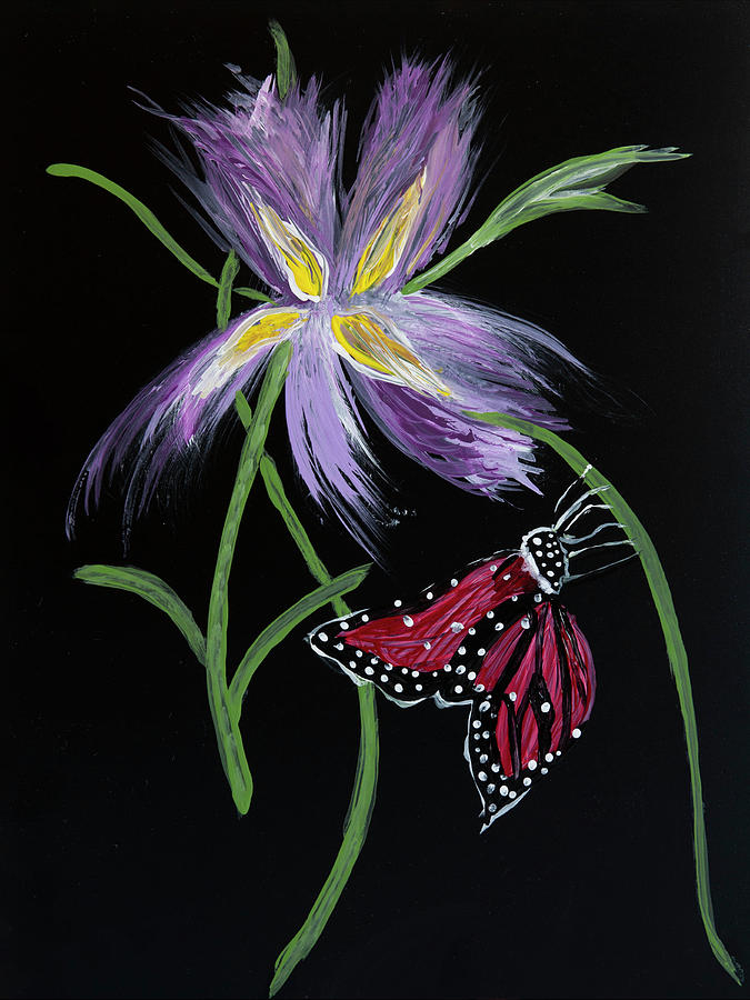 Her Name is Iris Painting by Judy Huck