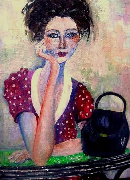 Her Purse Painting by Esther Woods
