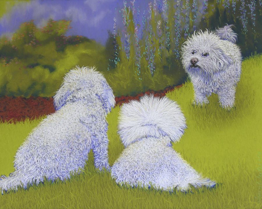 Dog Pastel - Her Royal Court by Tracy L Teeter 
