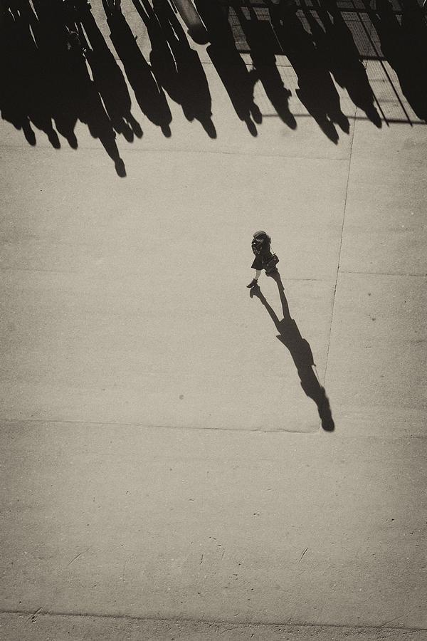 Her shadow, Paris, 2014 Photograph by Hitendra SINKAR