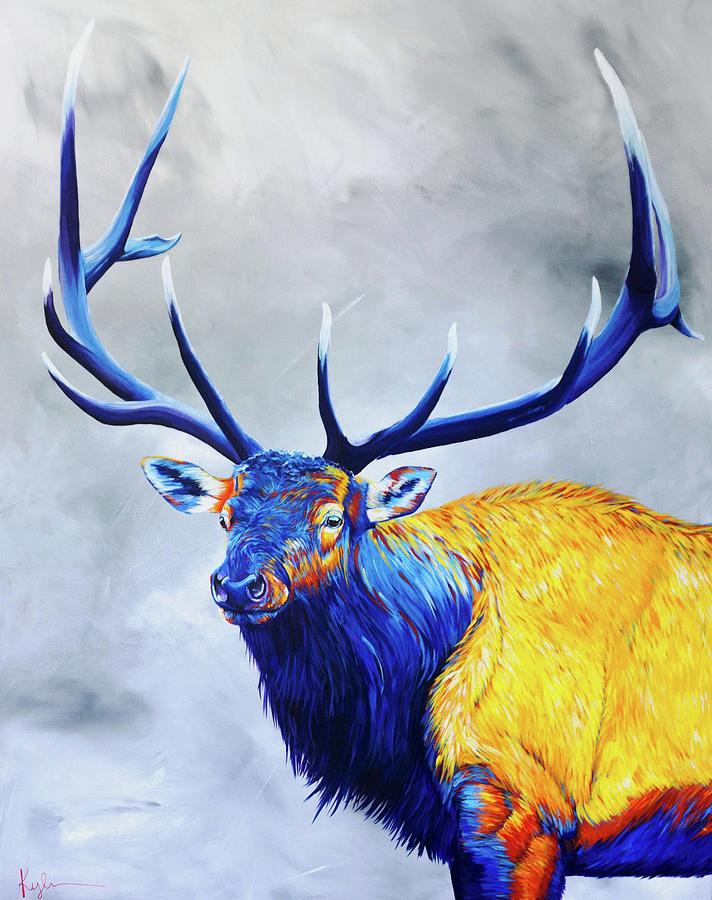 Moose Painting - Herald of the Harem by Kylie Fine Art