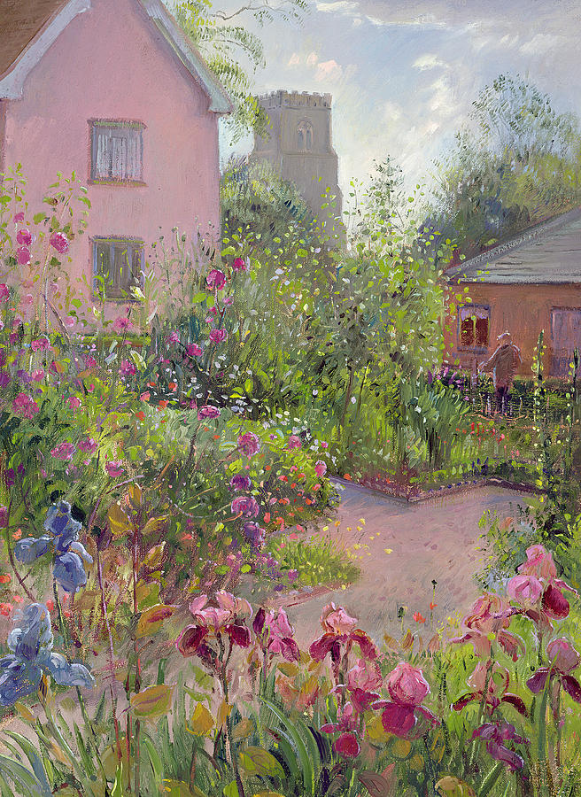 Herb Garden at Noon Painting by Timothy Easton