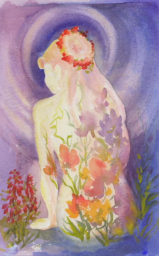 Herbal Goddess  Painting by Caroline Patrick