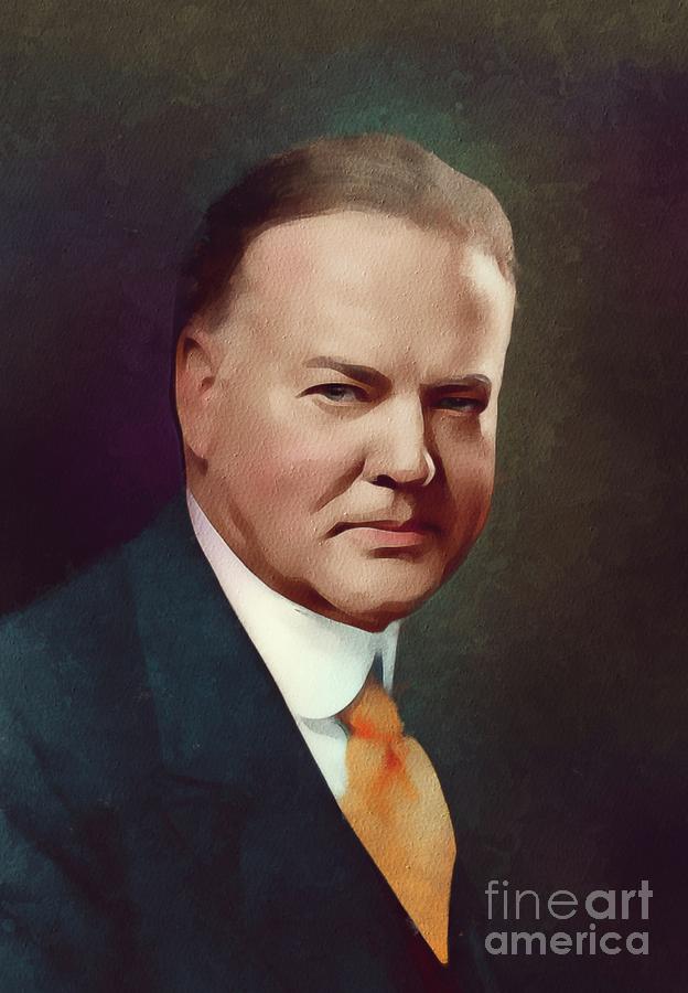 Portrait Painting - Herbert Hoover, President by Esoterica Art Agency