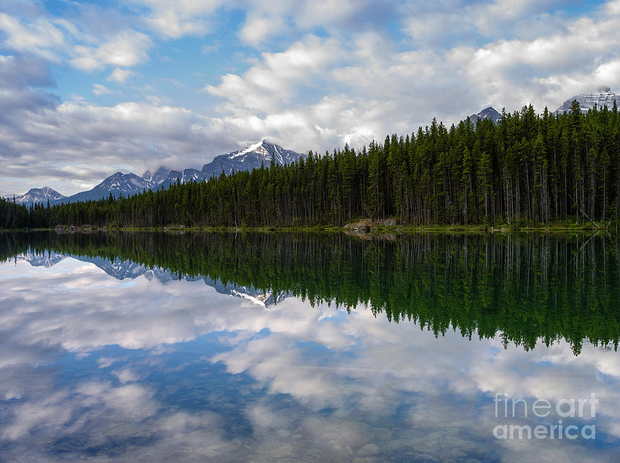 Banff National Park Photograph - Herbert Lake Clouds by Tracy Knauer