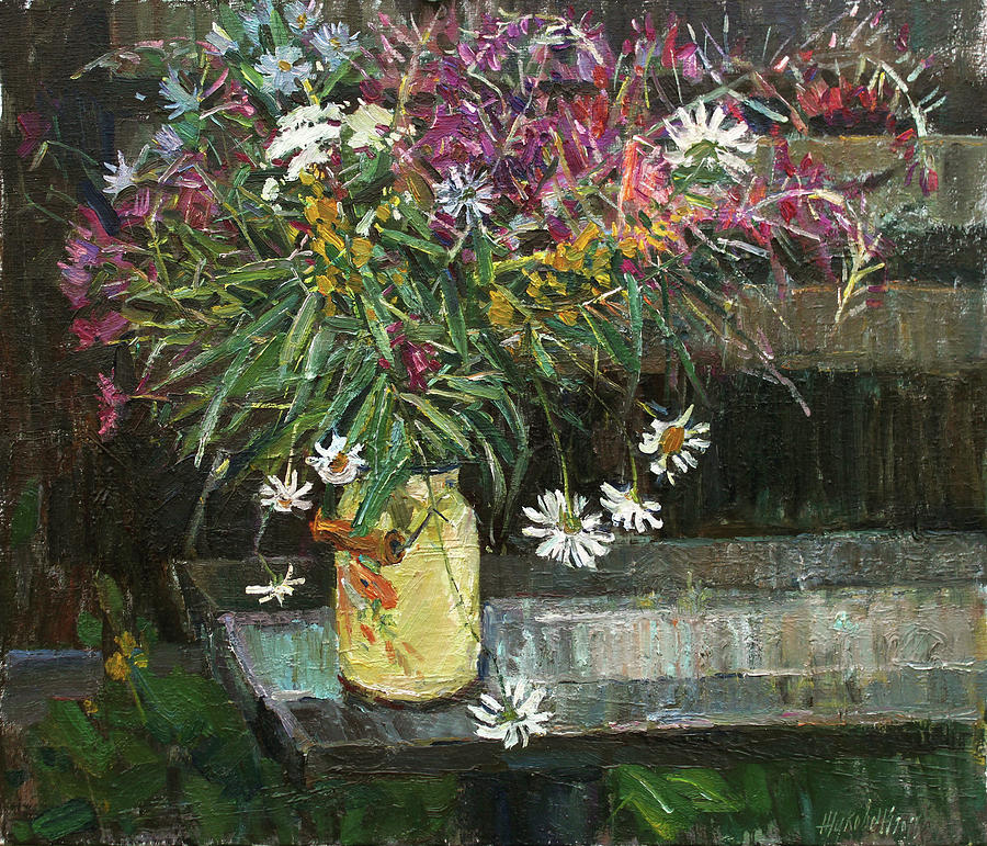Herbs of July Painting by Juliya Zhukova