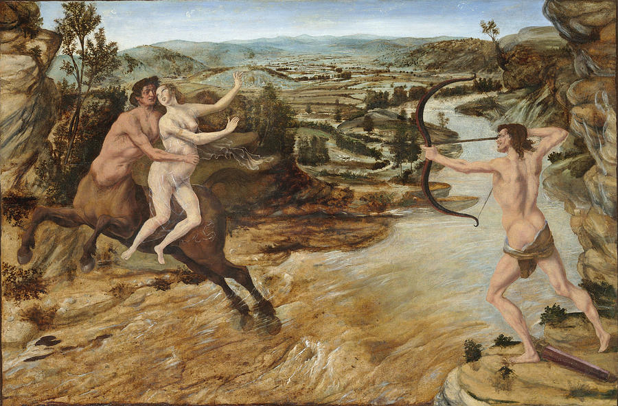 Hercules and Deianira Painting by Antonio del Pollaiuolo