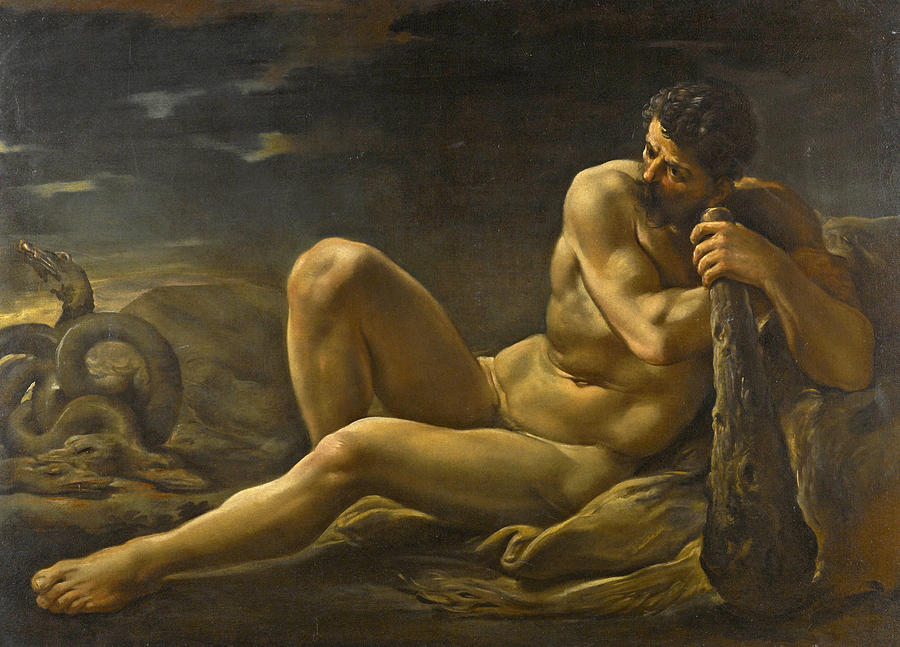 Hercules and the Lernaean Hydra Painting by Ubaldo Gandolfi