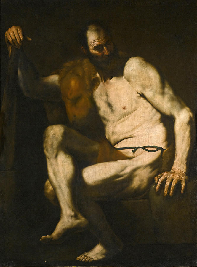Hercules at Rest Painting by Jusepe de Ribera and Workshop
