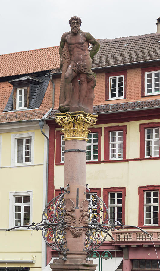 Hercules Statue Heidelberg Photograph by Teresa Mucha