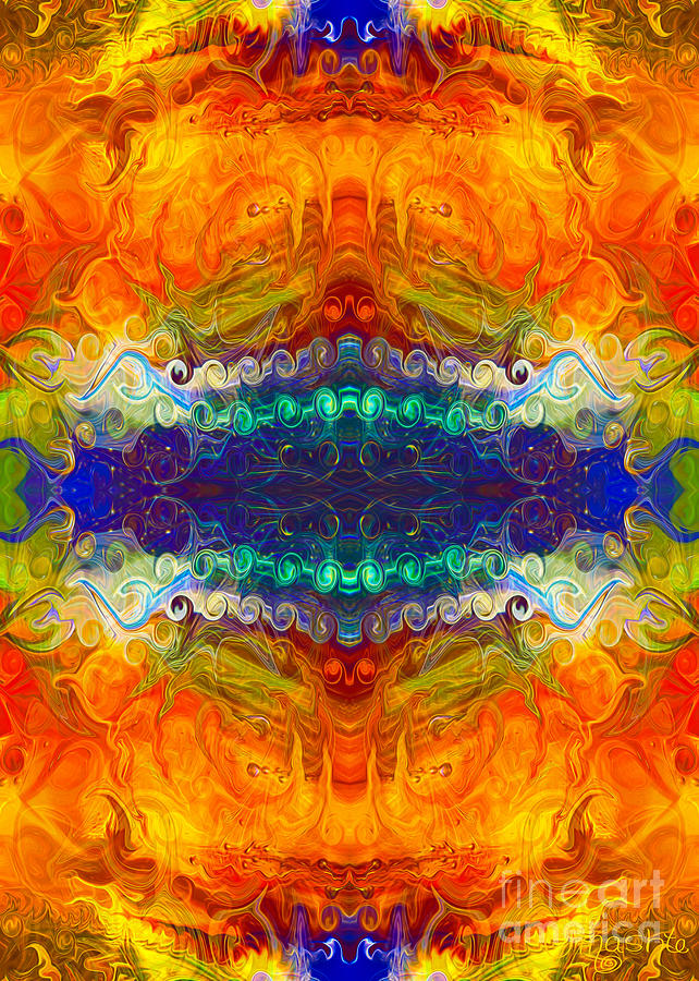Here Comes The Sun Abstract Stained Glass Art by Omaste Witkowsk Digital Art by Omaste Witkowski