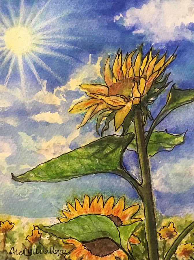 Here Comes the Sun Painting by Cheryl Wallace