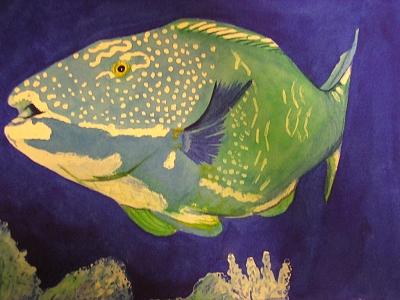 Underwater Painting - Here Fishy Fishy by Robin MacKenzie Underwater Painting - Here Fishy Fishy by Robin MacKenzie