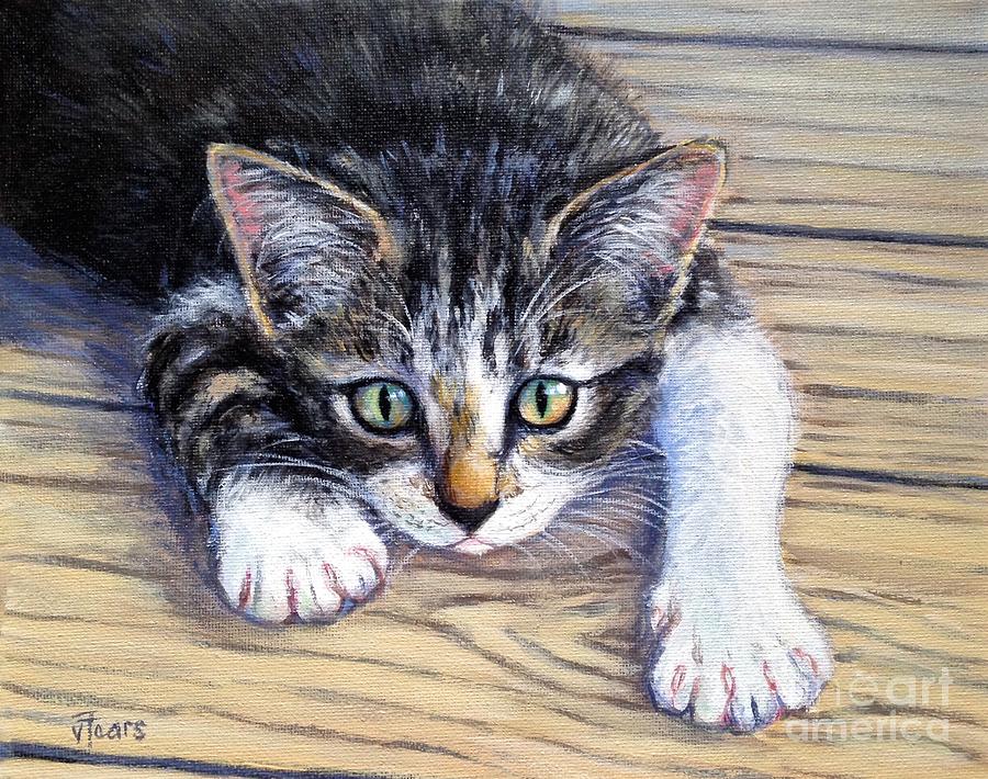 Here Kitty Kitty Painting by Vickie Fears