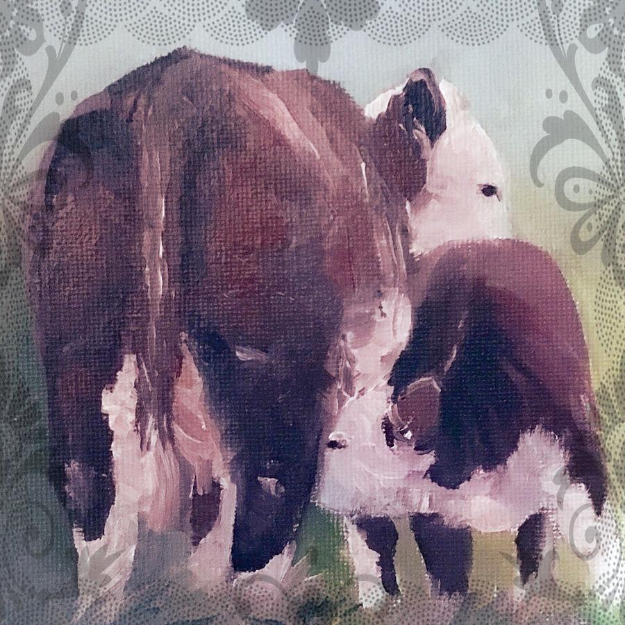 Hereford Cow Calf by Michele Carter Hereford Cow Calf by Michele Carter