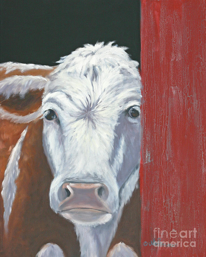 Hereford Painting by Julie Peterson