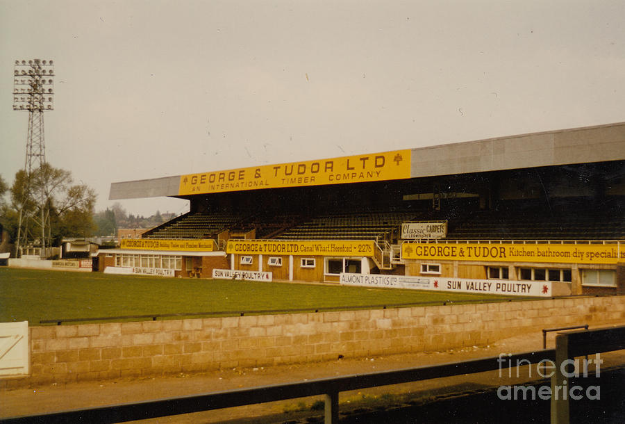 Hereford United - Edgar Street - Merton Stand 2 - 1980s Photograph by Legendary Football Grounds