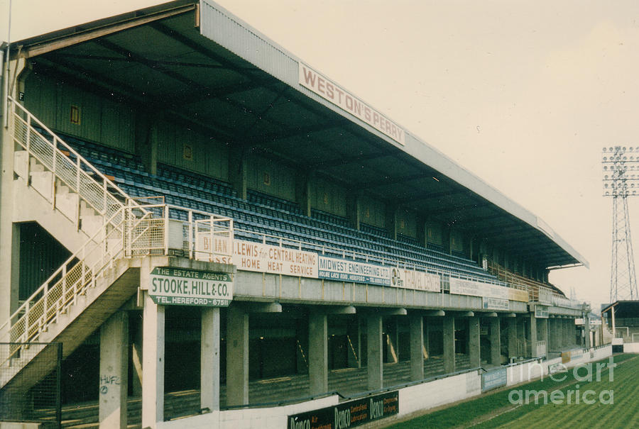 Hereford United - Edgar Street - Weston Stand 2 - 1980s Photograph by Legendary Football Grounds