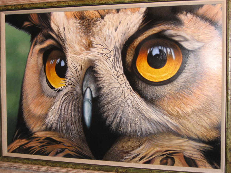 Heres lookin at you-Owl Painting by Daniel Pierce