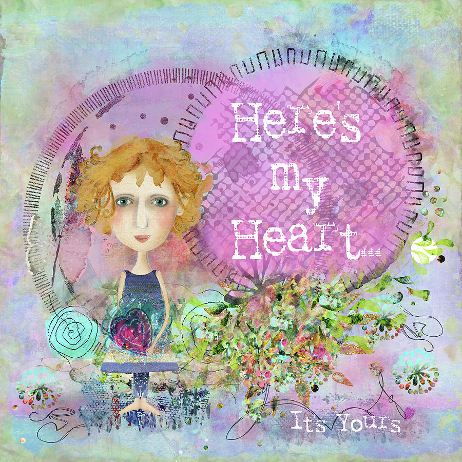 Heres My Heart Digital Art by Carla Parris