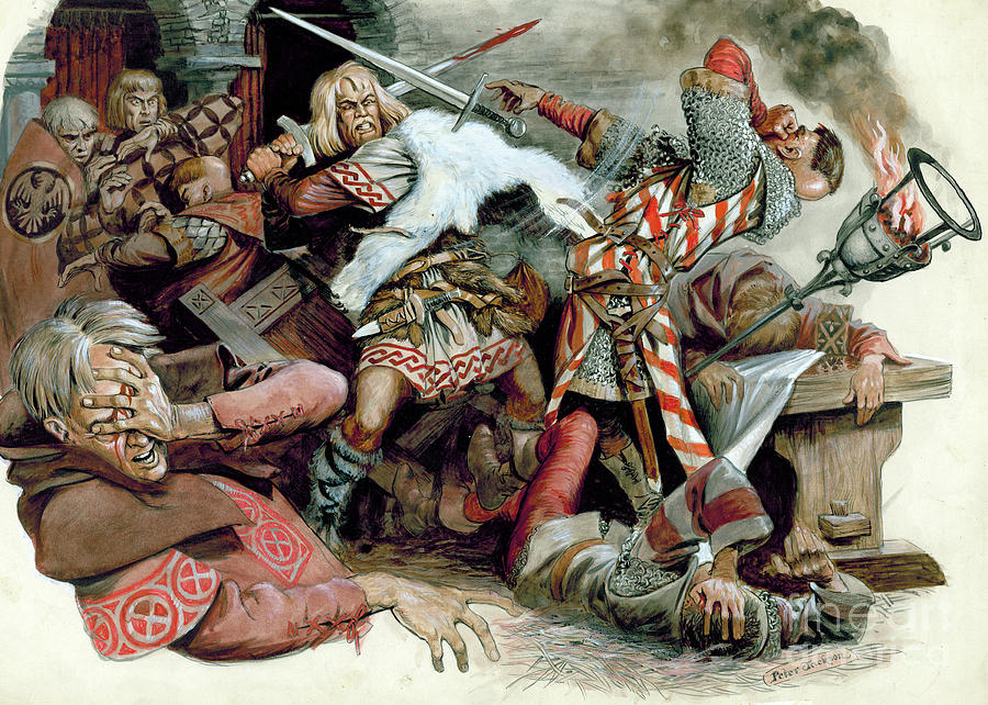Knight Painting - Hereward the Wake by Peter Jackson