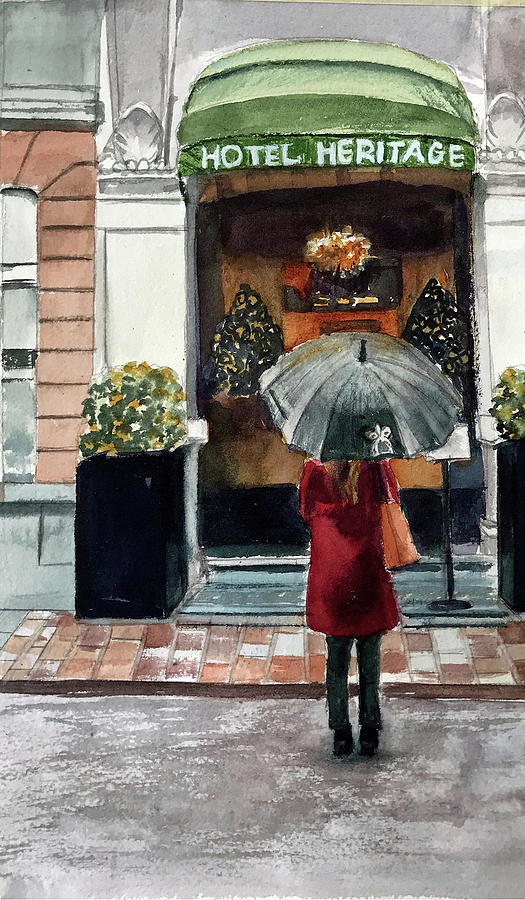 Girl Painting - Heritage Hotel by Lynne Atwood Girl Painting - Heritage Hotel by Lynne Atwood