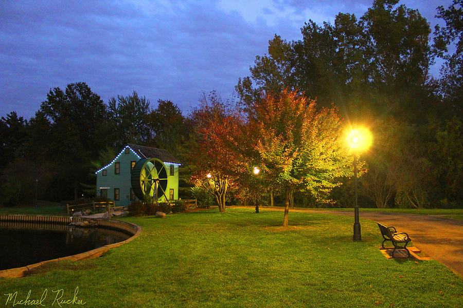 Heritage Park at Night Photograph by Michael Rucker