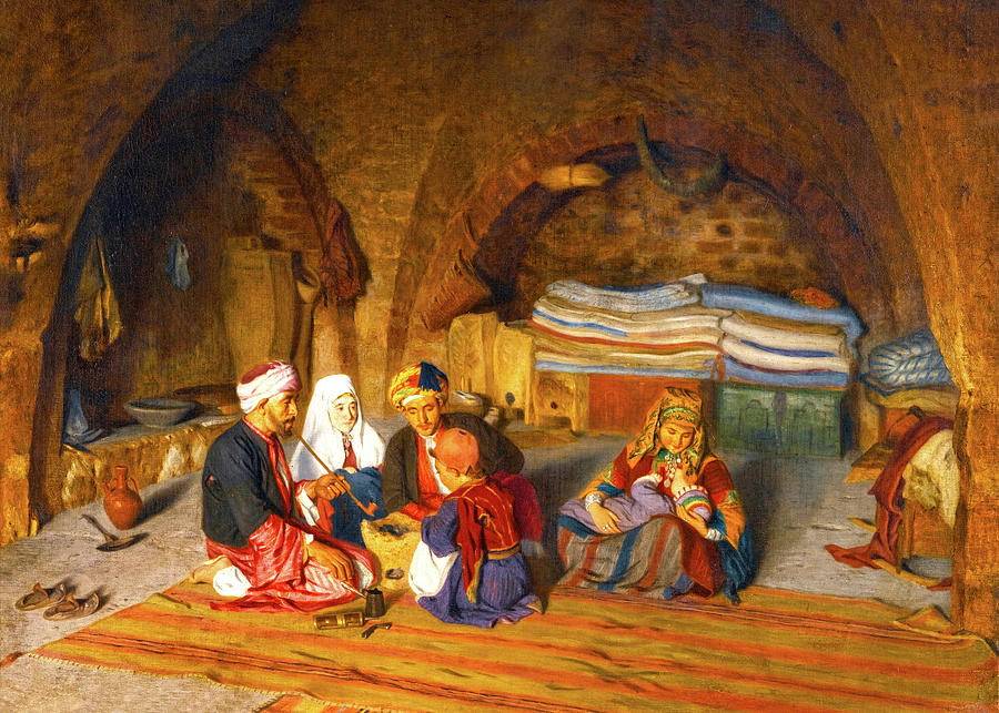 Hermann Behmer Bethlehem Family Painting by Munir Alawi