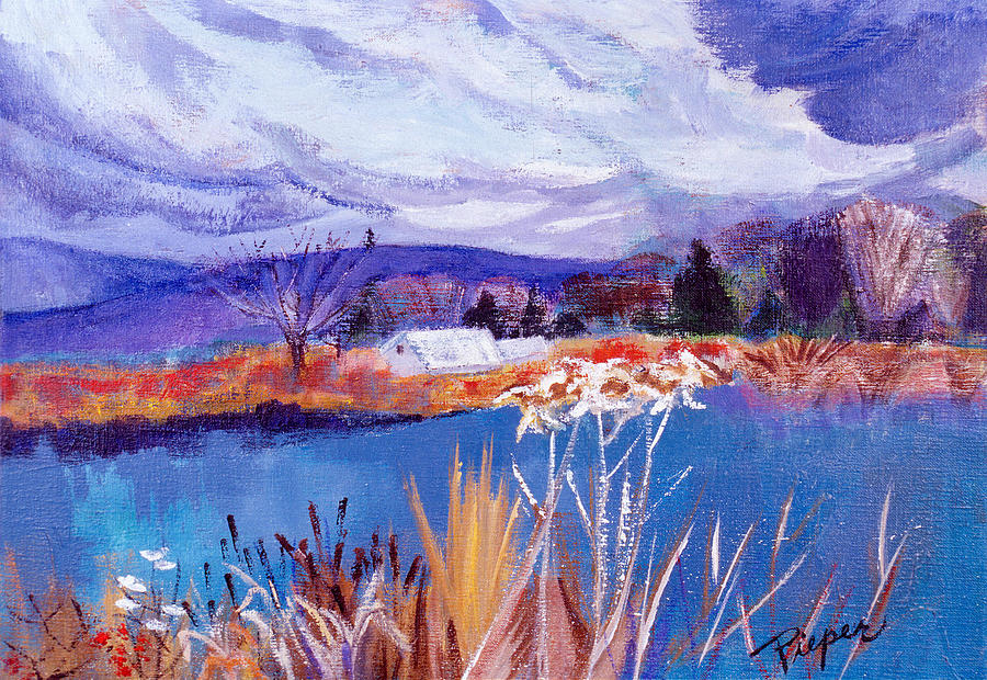 Hermans Pond Painting by Betty Pieper