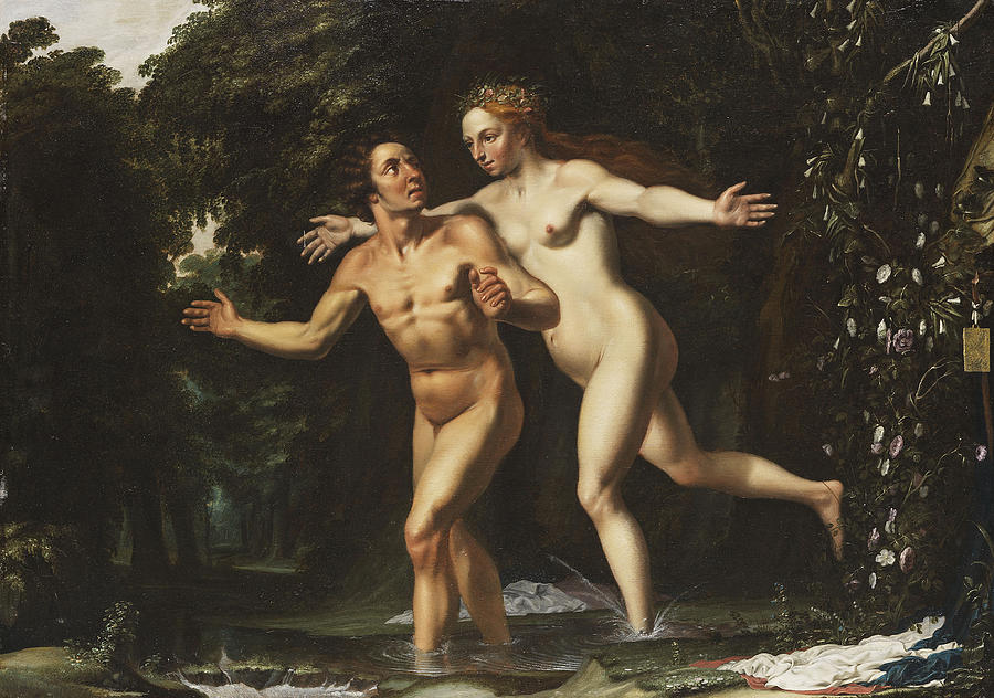 Hermaphroditus and Salmacis Painting by Louis Finson