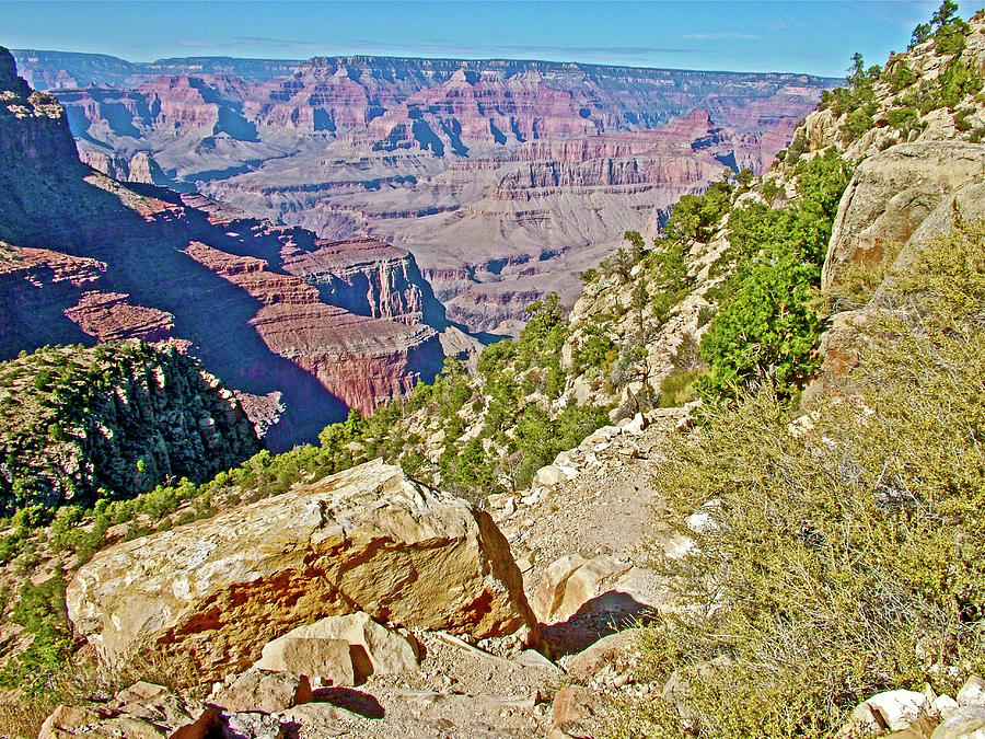 Hermits Trail Down into Canyon in Grand Canyon National Park-Arizona Photograph by Ruth Hager