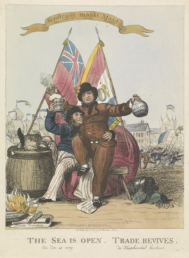 Hernieuwde vriendschap tussen Nederland en Groot Brittannie 1813 anonymous 1813 Drawing by Vintage Collectables