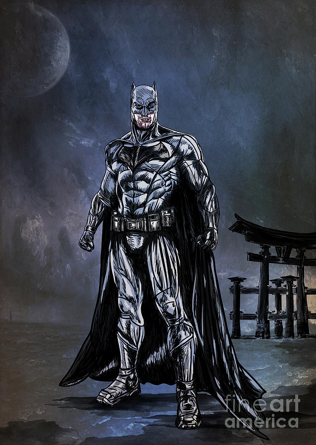Batman Movie Painting - Hero by Andrzej Szczerski