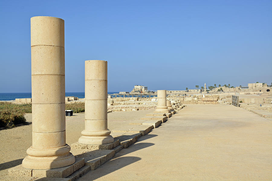 Herodian Ruins at Caesarea National Park Photograph by Bruce Gourley