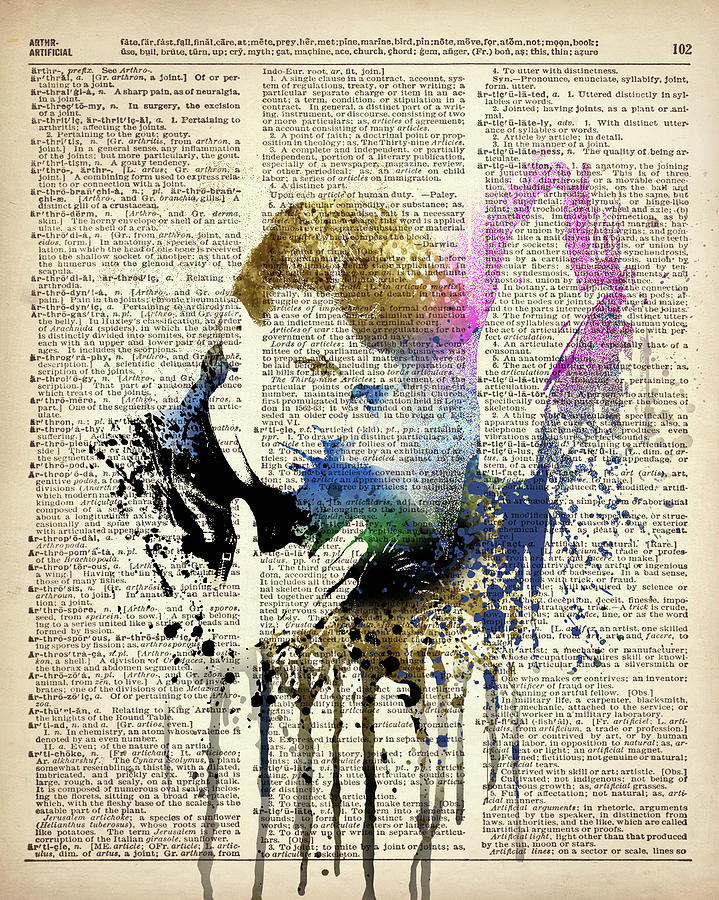 DAVID BOWIE - Heroes on dictionary page Mixed Media by Art Popop