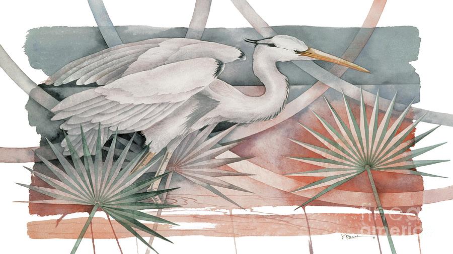 Heron Painting - Heron Bay by Paul Brent