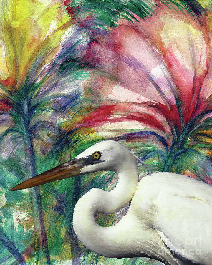 Heron Flair Painting by Francelle Theriot