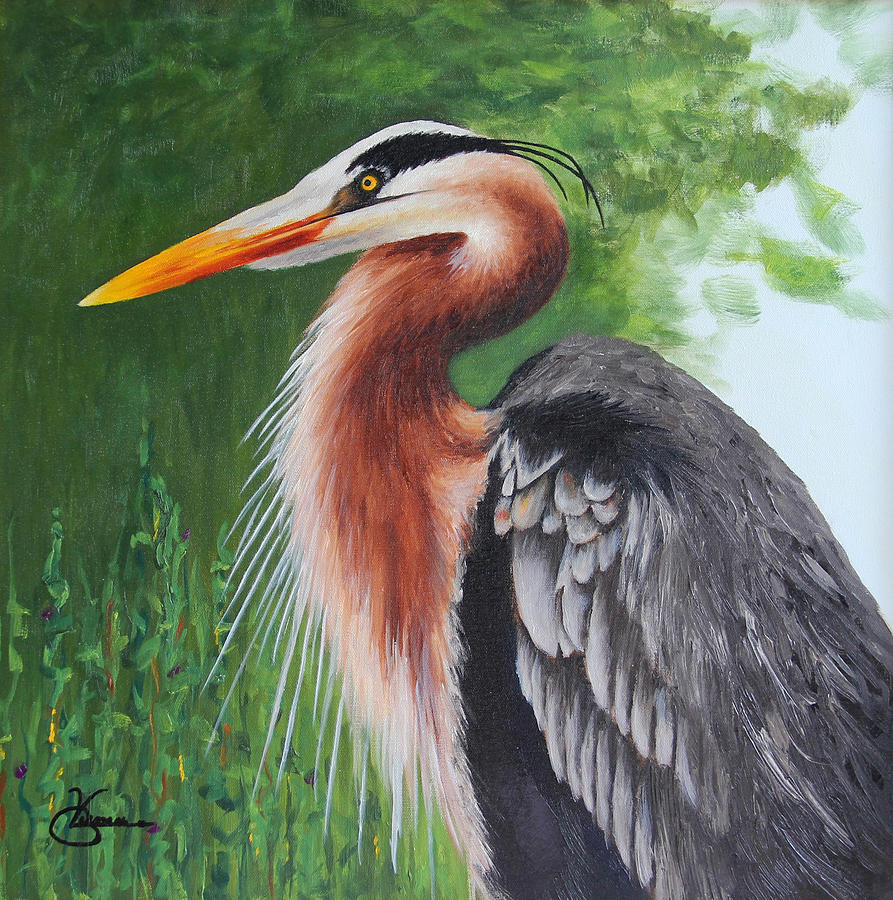 Heron Painting by Vicki Gumm - Fine Art America