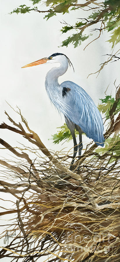Heron Painting - Herons Nest by James Williamson