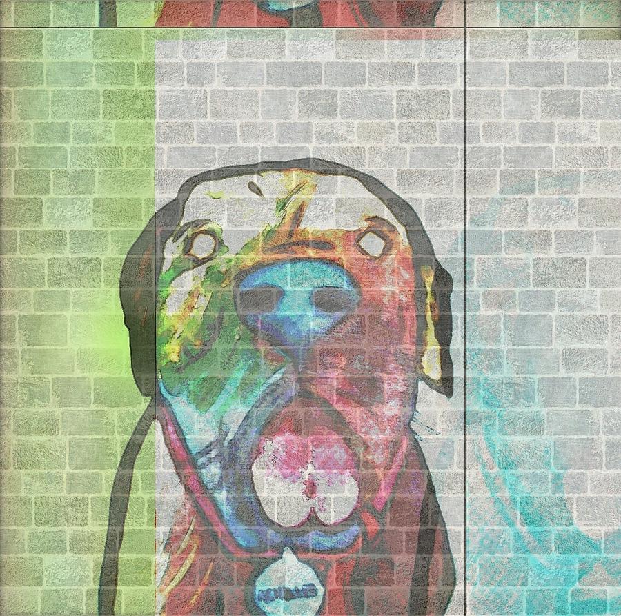 Hes a Brick Dog Digital Art by Bonny Puckett